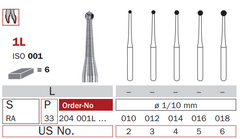 Carbide Burs 001L