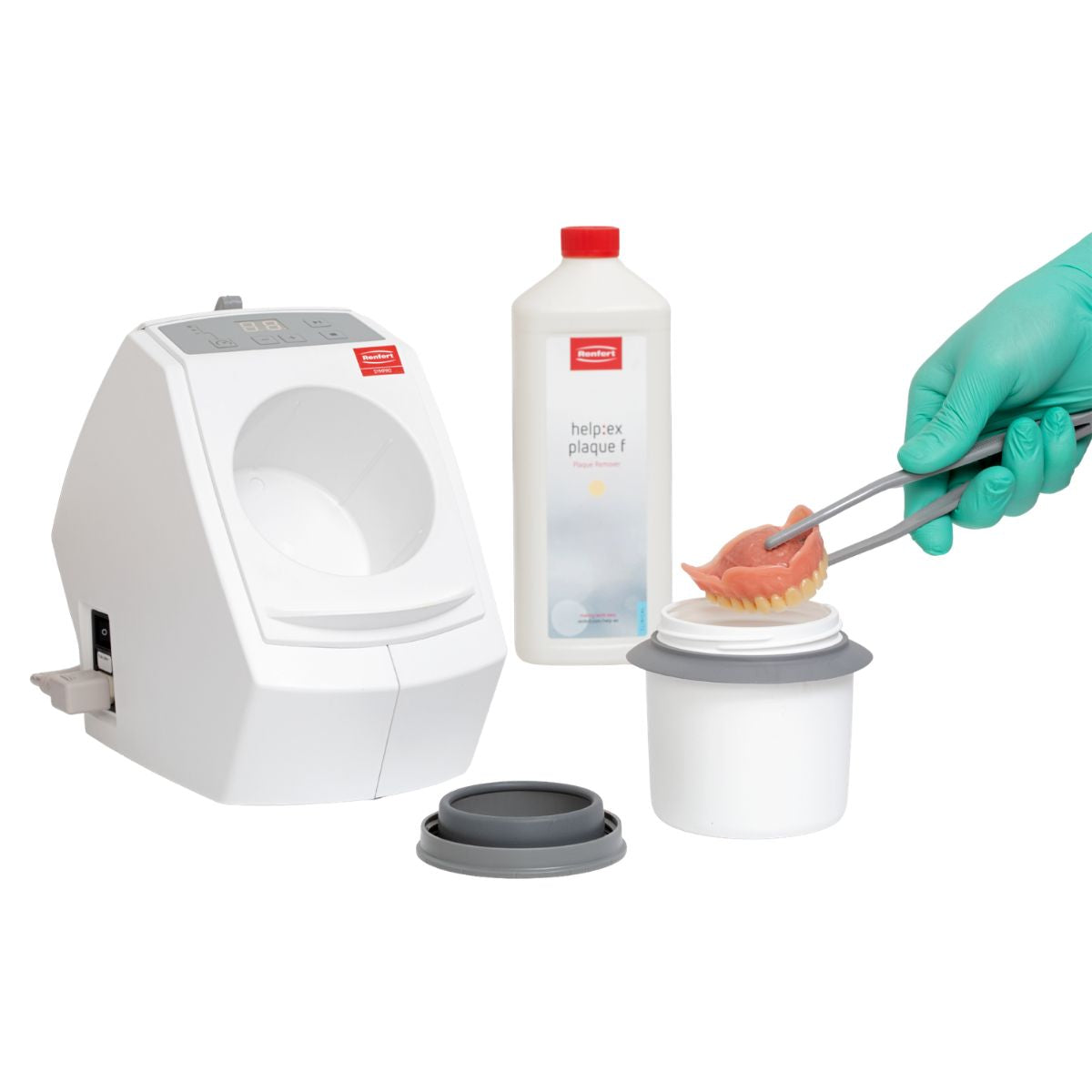 SYMPRO Cleaning system for removable dental restorations