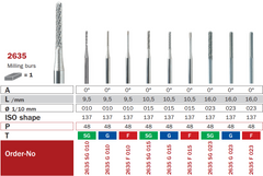 Milling Burs 2635