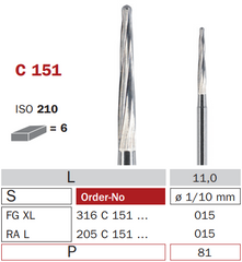 Carbide FG & RA C 151