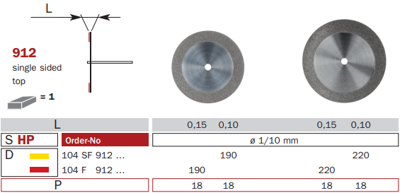 Flexible Diamond Discs 912