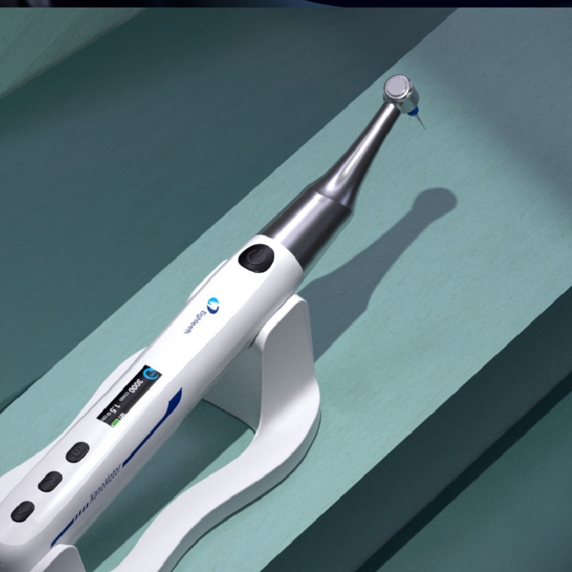 NanoMotor Brushless Endodontic Motor System, Bluetooth Connectivity for Settings Control, Integrated Apex Locator Compatibility (FindPex pairing)