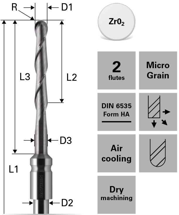 Cercon Brain Expert; Size: 0.5 mm; Shank: 3.5 mm; Without Coating